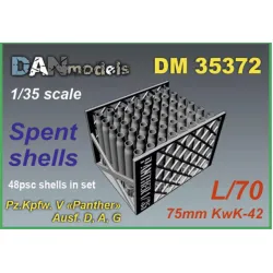 Dan Models 35372 1/35 75mm Spent Shell Casings Set Of 48 Casings For Panther Pz Iv/70 A V 3d Printed