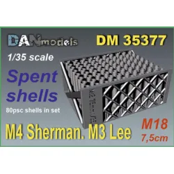 Dan Models 35377 1/35 75mm Spent Shell Casings Set Of 80 Casings M18 M4 Sherman M3 Lee 3d Printed