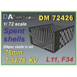 Dan Models 72426 1/72 3d Printed Shells 76mm L11 F34 T-34/76 Kv 208psc