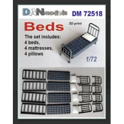 Dan Models 72518 1/72 Beds Mattresses And Pillows 4 Pcs 3d Print