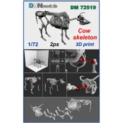 Dan Models 72519 1/72 Diorama Material Cow Skeleton Set Of 2 3d Printed