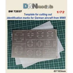 Dan Models 72537 1/72 Template For Cutting Out Identification Marks For German Aircraft From Wwii 65/103mm