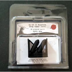 Dead Design 3d72004 1/72 Ki-43 Ii Hayabusa Late Drop Tanks 3d Printed Kit