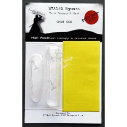 Dead Design Cm48005 1/48 B7a Ryusei Vacu Canopy And Mask For Hasegawa