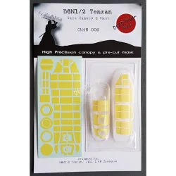 Dead Design Cm48006 1/48 B6n Tenzan Vacu Canopy And Mask For Hasegawa