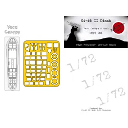 Dead Design Cm72021 1/72 Ki-46 Ii Dinah Vacu Canopy And Mask For Hasegawa Kit