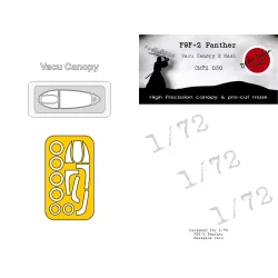 Dead Design Cm72030 1/72 F-9f Panther Vacu Canopy And Mask Hasegawa