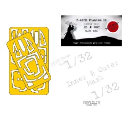 Dead Design Nm32075 1/32 Painting Canopy Mask F-4c/D Phantom Ii In And Out For Tamiya