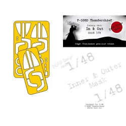Dead Design Nm48178 1/48 Painting Mask F-105d Thunderchief In And Out For Hobby Boss