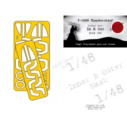 Dead Design Nm48180 1/48 Painting Canopy Mask F-105g Thunderchief In And Out For Hobby Boss
