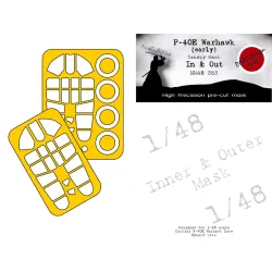 Dead Design Nm48353 1/48 Painting Canopy Mask Curtiss P-40e Warhawk Late In And Out For Eduard