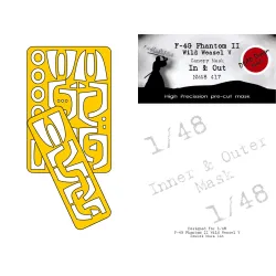 Dead Design Nm48416 1/48 Painting Canopy Mask F-4g Phantom Ii Wild Weasel V In And Out For Zoukei Mura