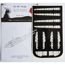 Dead Design Sm48017 1/48 Set Of Spray Mask Ki-45 Toryu Control Surfaces Hasegawa
