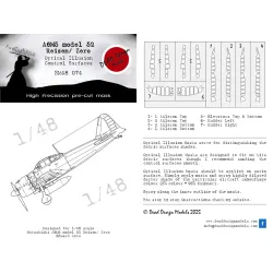 Dead Design Sm48074 1/48 Set Of Spray Mask A6m5 Model 52 Control Surfaces For Eduard