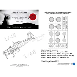 Dead Design Vm48181 1/48 Painting Mask A6m2-k Reisen National Insignias For Eduard