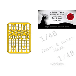Dead Design Vm48187 1/48 Painting Canopy Mask A6m5a Reisen 52 Koh In And Out For Fine Molds