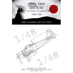 Dead Design Vm48188 1/48 Painting Mask A6m5a M.52 Koh Nakajima Nat Ins For Fine Molds