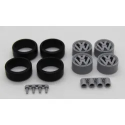 Diolex Dp24208 1/24 Wheels 17 Inch Vw Logo Wheels For Tamiya Fujimi Aoshima Revell