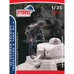 Dynamo Models 35041 1/35 German Soldier Inspecting A Tank 1940s Ww2 3d Print Kit