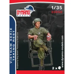 Dynamo Models 35050 1/35 Us Soldier In Vietnam Taking A Rest 3d Print Resin Kit