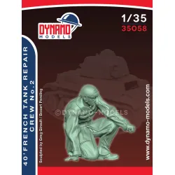 Dynamo Models 35058 1/35 40 French Tank Repair Crew No2 Ww2 3d Print Resin Kit