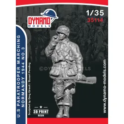 Dynamo Models 35114 1/35 Us Paratrooper Rifleman Marching Normandy 1944 Ww2 3d Printed Resin Kit