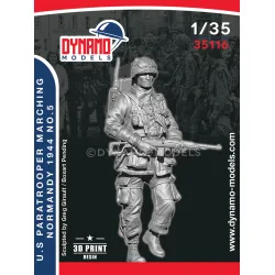 Dynamo Models 35116 1/35 Us Paratrooper Radio Marching Normandy 1944 Ww2 3d Printed Resin Kit