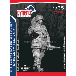 Dynamo Models 35118 1/35 Us Paratrooper Mg Marching Normandy 1944 Ww2 3d Printed Resin Kit