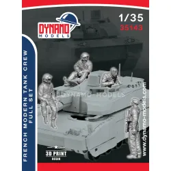 Dynamo Models 35143 1/35 French Modern Tank Crew 4 Figures 3d Printed Resin Kit