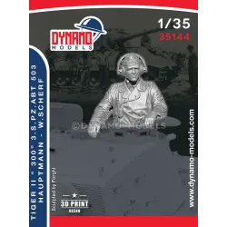 Dynamo Models 35144 1/35 Tiger Ii 300 S.pz.abt 503 Hauptmann Walter Scherf 3d Printed Resin Kit