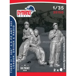 Dynamo Models 35150 1/35 Tiger Ii 300 S.pz.abt 503 Crew 3 Figures Ww2 3d Printed Resin Kit