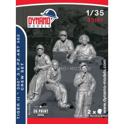 Dynamo Models 35151 1/35 Tiger Ii 300 S.pz.abt 503 Crew 4 Figures Ww2 3d Printed