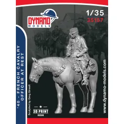 Dynamo Models 35157 1/35 French Cavalry At Rest 1940 Ww2 3d Printed Resin Kit