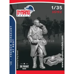Dynamo Models 35192 1/35 1940 French Sergeant At Rest 3d Printed Resin Kit
