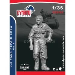 Dynamo Models 35203 1/35 U.s Tank Repair Crew Ww2 3d Printed Resin Kit