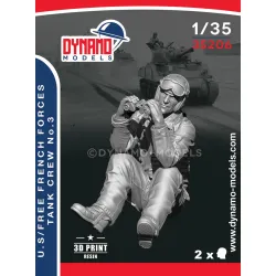 Dynamo Models 35206 1/35 Us Or Free French Forces Tanker 1944 3d Printed Resin Kit