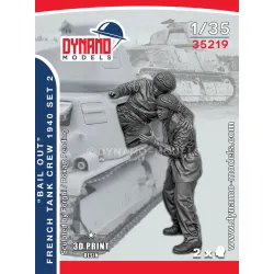 Dynamo Models 35219 1/35 French Tank Crew Bail Out Ww2 3d Printed Resin Kit