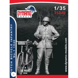 Dynamo Models 35240 1/35 Dutch Army Bicycle Infantry 1940 With Bicycle 3d Printed Resin Kit
