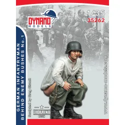 Dynamo Models 35262 1/35 German Infantryman Behind The Enemy Bushes 1939-42 Ww2 3d Printed Kit