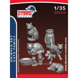 Dynamo Models 35a002 1/35 Animal Set Family Of Csts 6 Pcs 3d Printed Kit