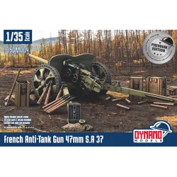 Dynamo Models 35dm004p 1/35 French Anti-tank Gun 47mm S.a 37 Plastic Kit