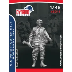 Dynamo Models 48011 1/48 Us Paratrooper 1 Normandy 1944 3d Printed Resin Kit