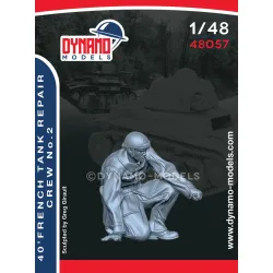 Dynamo Models 48057 1/48 1940s French Tank Repair Crew 3d Printed Resin Kit