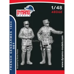 Dynamo Models 48068 1/48 French Gendarme 1944 2 Figures 3d Printed Resin Kit
