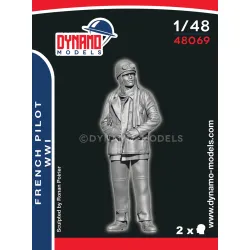 Dynamo Models 48069 1/48 Wwi French Airplane Pilot 3d Printed Resin