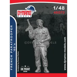 Dynamo Models 48072 1/48 French Paratrooper 1960s 3d Printed Resin Kit