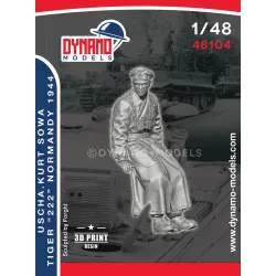 Dynamo Models 48104 1/48 Uscha Kurt Sowa Tiger 222 Crew Normandy 1944 Wss 3d Printed Resin Kit