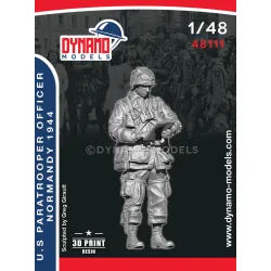 Dynamo Models 48111 1/48 Us Paratrooper Officer Checking The Map Normandy 1944 3d Printed Resin Kit