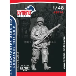 Dynamo Models 48114 1/48 Us Paratrooper Rifleman Marching Normandy 1944 3d Printed Resin Kit