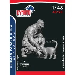 Dynamo Models 48123 1/48 German Panzer Crew With Cat 3d Printed Resin Kit